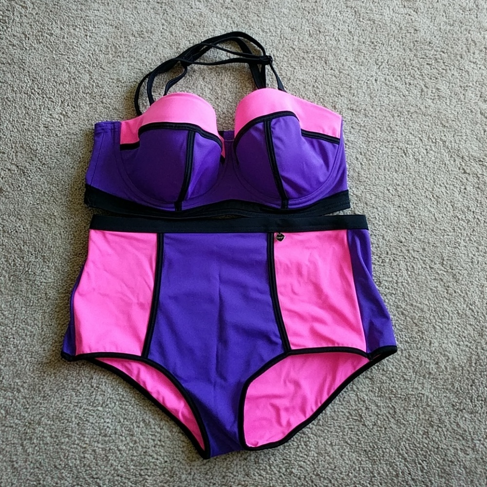 Colorblock bikini set